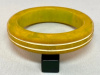 BB59 lime & paprika bakelite bangles